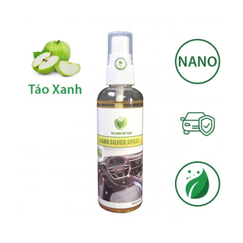 Chai Xịt Khử Mùi Ô Tô Nano Hương Táo Xanh – Silver Spray