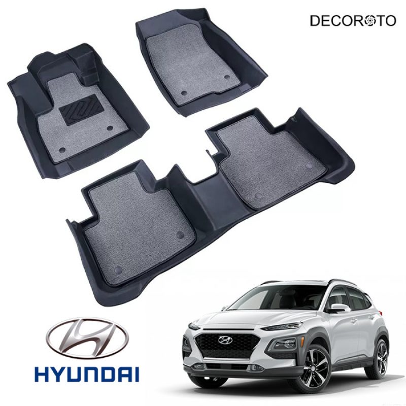 Thảm lót sàn 3D Hyundai Kona | Đời xe 2017 - 2022