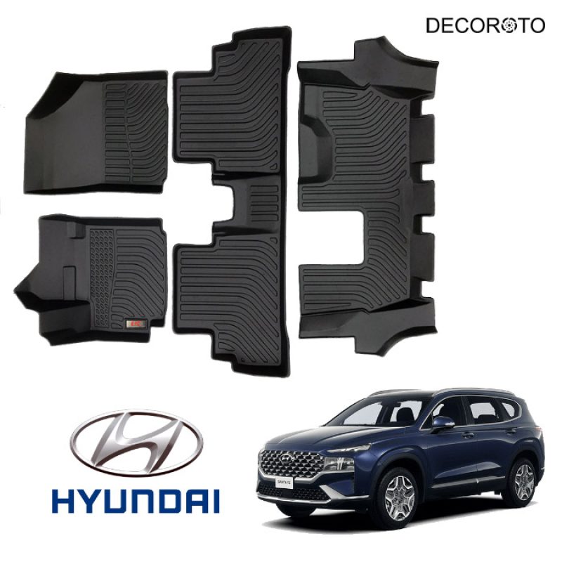 Thảm lót sàn 3D Hyundai Santa Fe | Đời xe 2017 - 2022