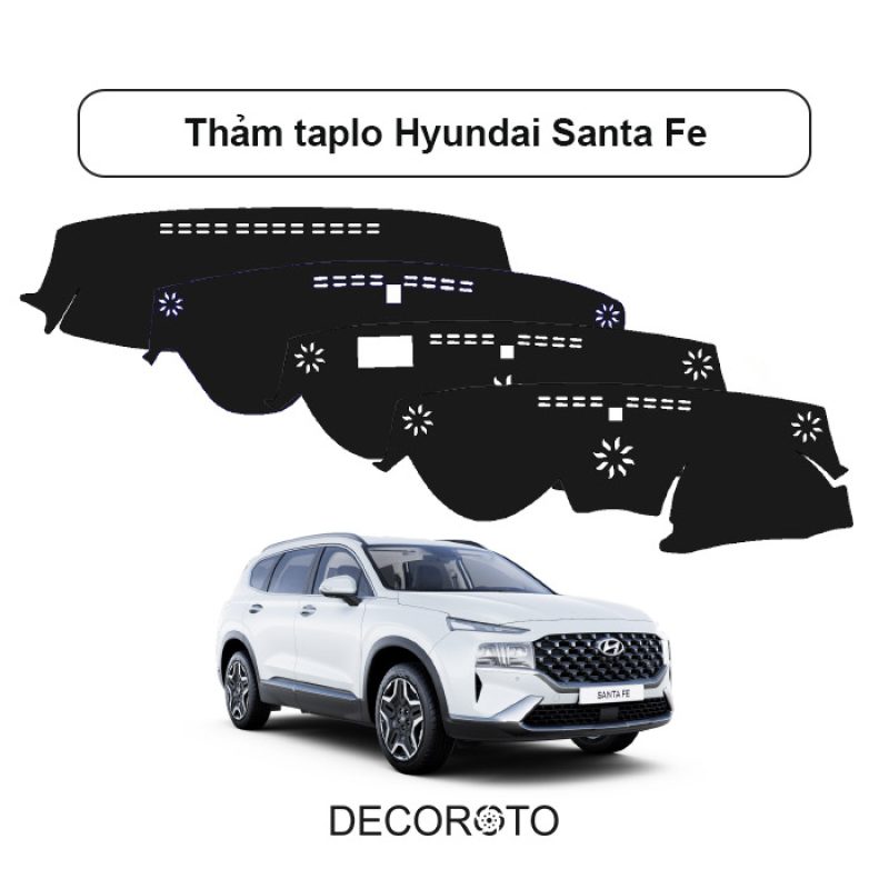Thảm Taplo Hyundai Santa Fe - Chống Nóng, Bền Bỉ